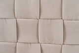 Eastern King Concord - Modern Light Grey Velvet Bed