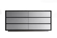 Concord - Modern Black Marble + Black Ash + Aluminum Dresser - View Image 1