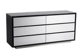 Concord - Modern Black Marble + Black Ash + Aluminum Dresser - View Image 1