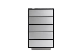 Concord - Modern Black Marble + Black Ash + Aluminum Chest - View Image 1