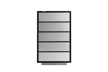 Concord - Modern Black Marble + Black Ash + Aluminum Chest - View Image 1
