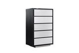 Concord - Modern Black Marble + Black Ash + Aluminum Chest - View Image 1