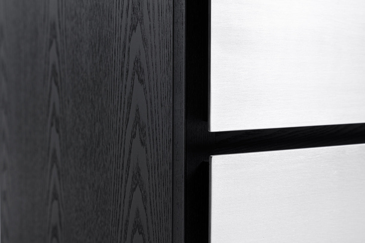 Concord - Modern Black Marble + Black Ash + Aluminum Chest - View Image 1