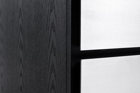 Concord - Modern Black Marble + Black Ash + Aluminum Chest - View Image 1