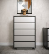 Concord - Modern Black Marble + Black Ash + Aluminum Chest - View Image 1