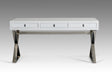 A&X Congress Transitional White Crocodile Office Desk | Home Elegance USA