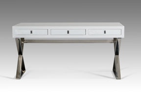 A&X Congress Transitional White Crocodile Office Desk | Home Elegance USA