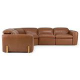 Conrad Modern Brown Leather Power Reclining Sectional Sofa with 3 Recliners – VIG Furniture