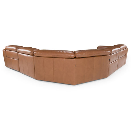 Conrad Modern Brown Leather Power Reclining Sectional Sofa with 3 Recliners – VIG Furniture - sold by Home Elegance USA