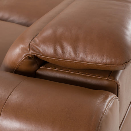 Conrad Modern Brown Leather Power Reclining Sectional Sofa with 3 Recliners – VIG Furniture - sold by Home Elegance USA