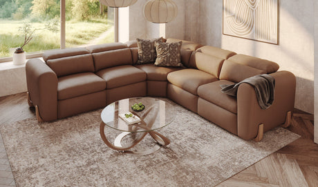 Conrad Modern Brown Leather Power Reclining Sectional Sofa with 3 Recliners – VIG Furniture - sold by Home Elegance USA