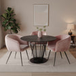 Conroy + Luzerne - Modern Black + Pink Dining Table Set - View Image 1