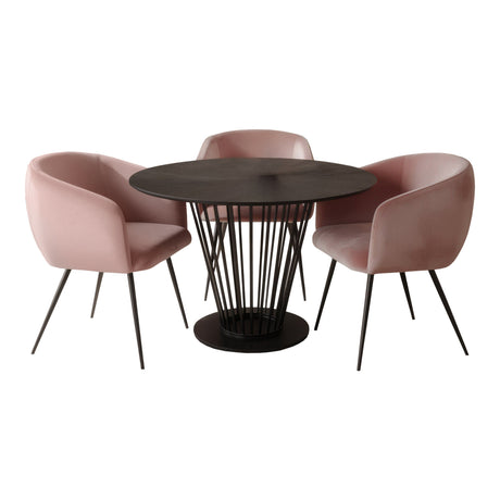 Conroy + Luzerne - Modern Black + Pink Dining Table Set - View Image 1