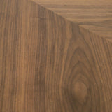 Modrest Cora- Modern Walnut and Black Tempered Glass Dining Table