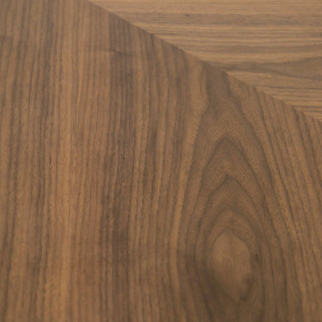 Modrest Cora- Modern Walnut and Black Tempered Glass Dining Table