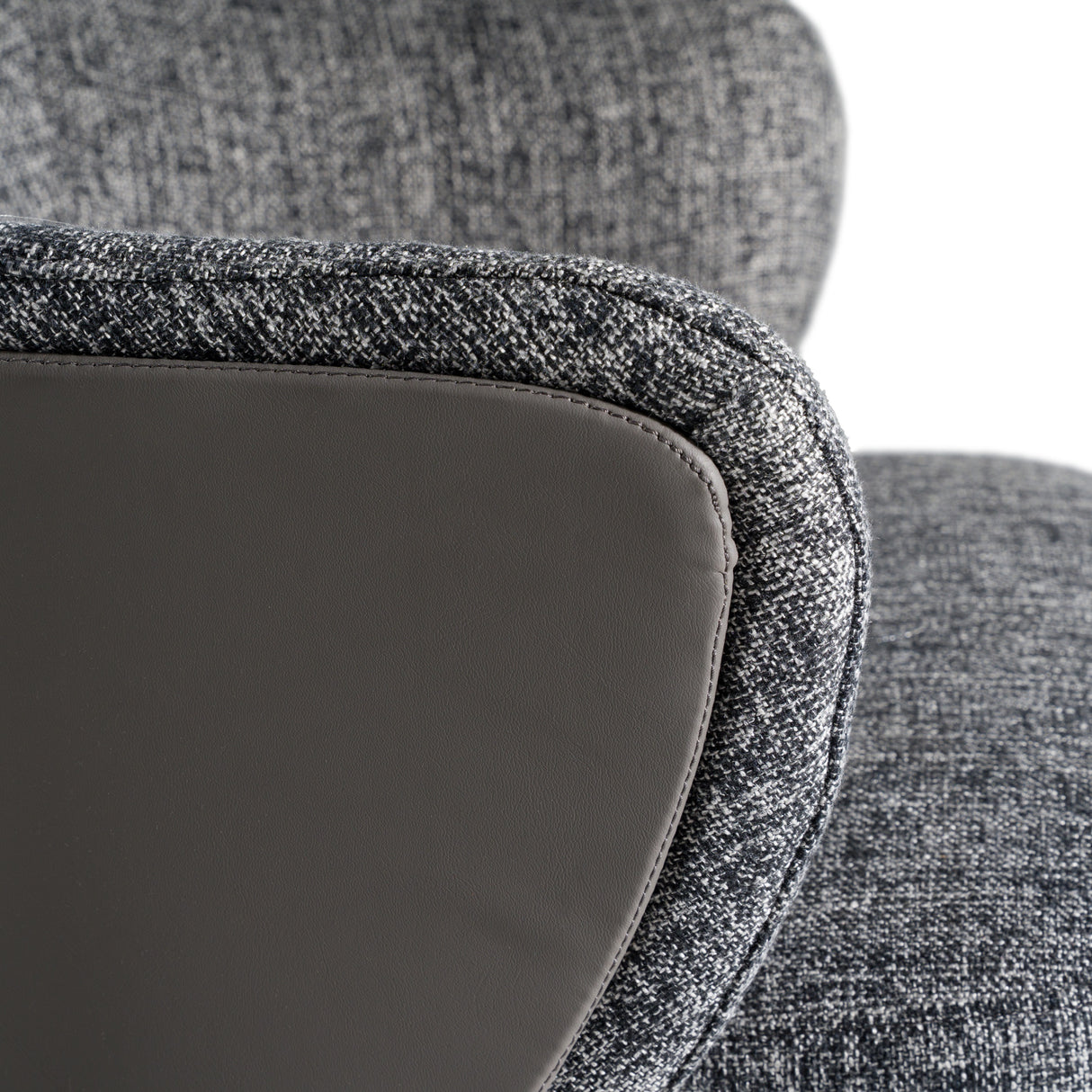 Skyline + Cora - Modern Black Crocodile + Grey Fabric & Leatherette Dining Set - View Image 1