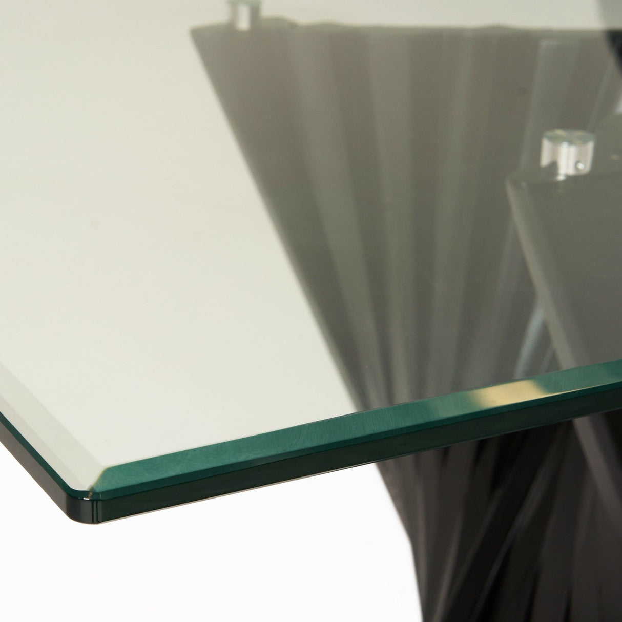 Modrest Corbin Mid-Century Black Ash & Glass Dining Table