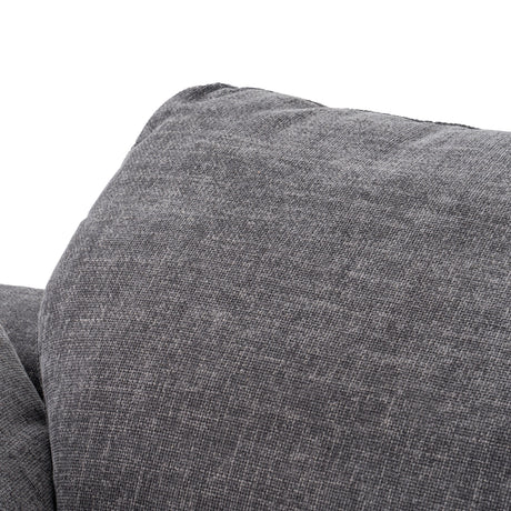 Divani Casa Corinth - Modern Dark Gray Fabric Sectional Sofa with 3 Power Recliners