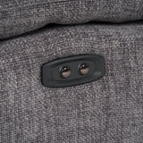 Divani Casa Corinth - Modern Dark Gray Fabric Sectional Sofa with 3 Power Recliners