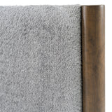 Queen Carolina - Modern Grey Fabric + Wenge Bedroom Set