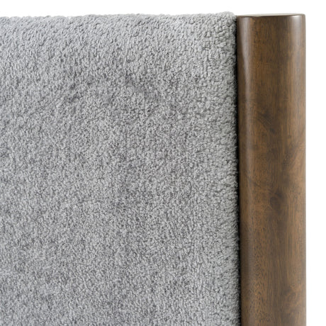 Queen Carolina - Modern Grey Fabric + Wenge Bedroom Set