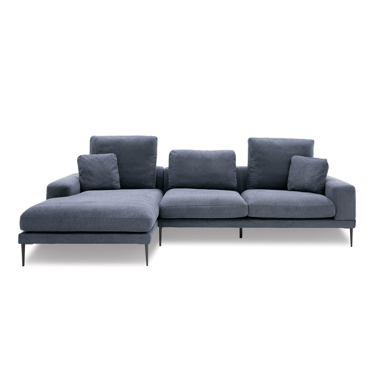 Divani Casa Corwith - Modern Blue Fabric Left Facing Sectional | Home Elegance USA