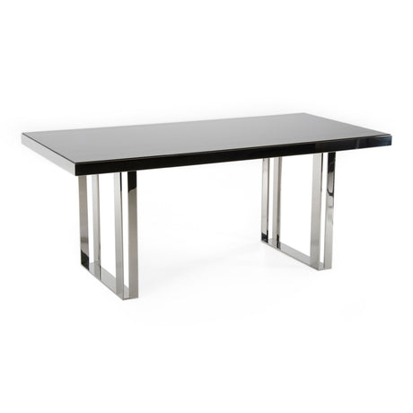Courtland Modern Stainless Steel Dining Table - View Image 1