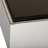 Courtland Modern Stainless Steel Dining Table - View Image 1