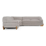 Crockett - Modern Light Grey Fabric Sectional Sofa - View Image 1