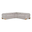 Crockett - Modern Light Grey Fabric Sectional Sofa - View Image 1
