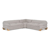 Crockett - Modern Light Grey Fabric Sectional Sofa - View Image 1