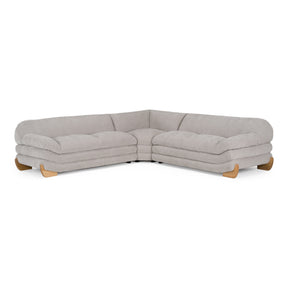 Crockett - Modern Light Grey Fabric Sectional Sofa - View Image 1