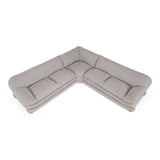Crockett - Modern Light Grey Fabric Sectional Sofa - View Image 1