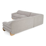 Crockett - Modern Light Grey Fabric Sectional Sofa - View Image 1