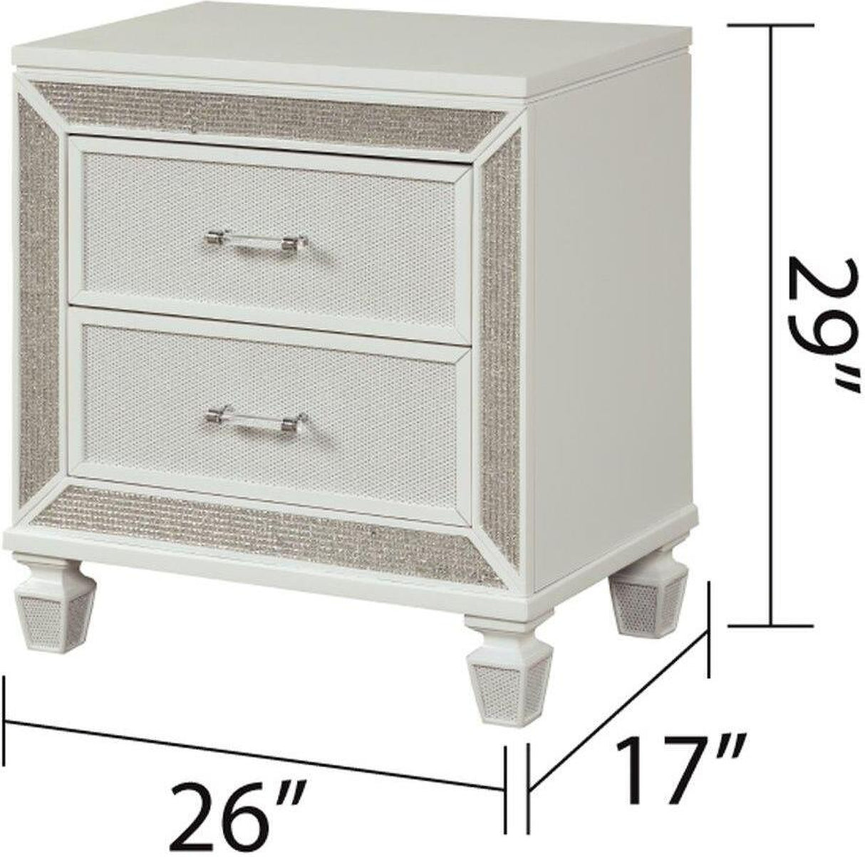 Crystal nightstand White | Galaxy -4