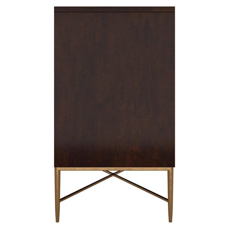 Adagio Dresser Espresso Wood with Capiz Shell Sunburst | Bernhardt