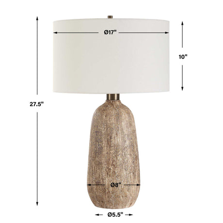 Napier Table Lamp Earthy Brown - Light Brown by Uttermost - View 7