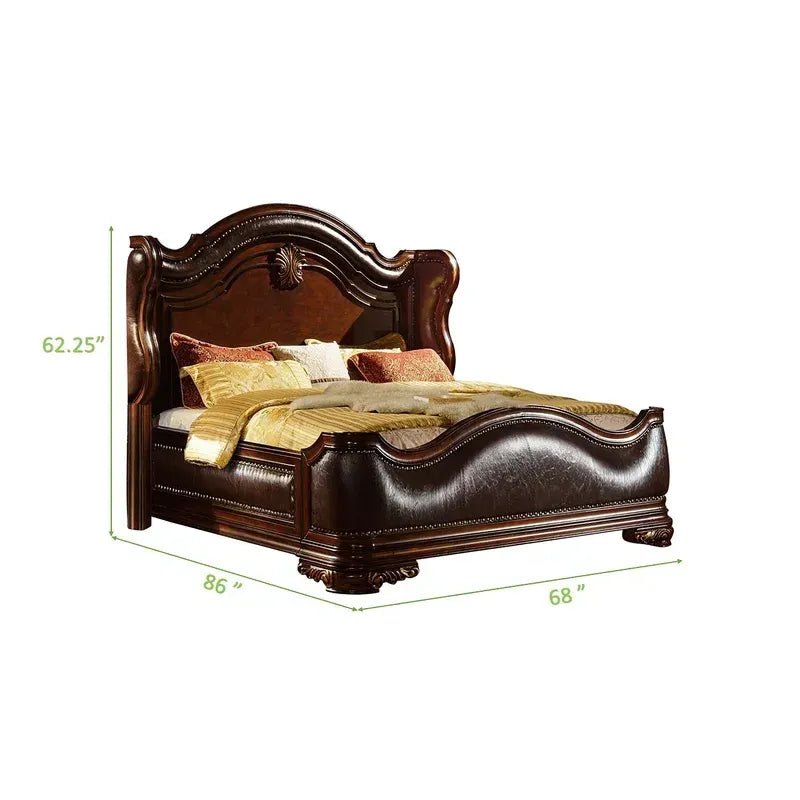 Bella Queen Bed in Dark Walnut - 808857500939 - Home Elegance USA - 2