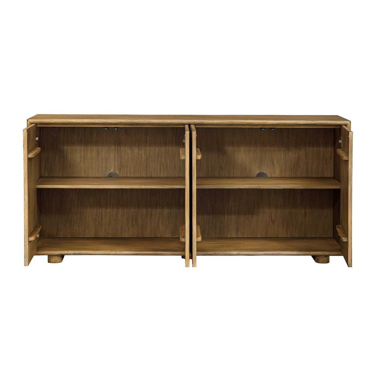 Stevenson Wood 4 Door Cabinet Natural - Light Brown by Uttermost - View 6