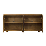 Stevenson Wood 4 Door Cabinet Natural - Light Brown by Uttermost - View 6