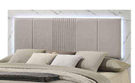 Mist Queen 5-Piece Set – Two-Tone High-Gloss Marble & Lacquer Finish with LED Lighting, Spacious Velvet-Lined Storage White (NJ Inventory) - sold by Home Elegance USA