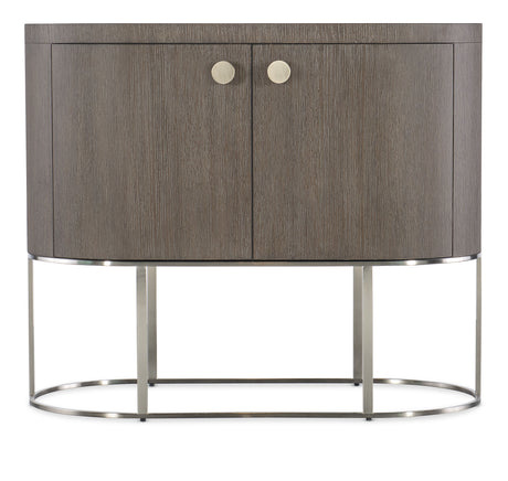 Modern Mood Oval Nightstand - Dark Brown / Dark Gray by Hooker Furniture - View 4