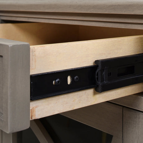 Dauphin 71' TV Stand Storage Display Console Table, Grey Cashmere Wood - sold by Home Elegance USA