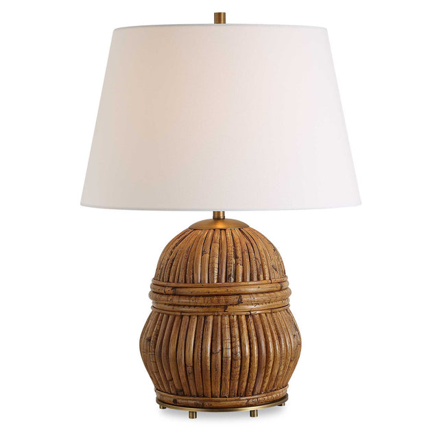 Reed Honey Rattan Table Lamp - Light Brown by Uttermost - View 1