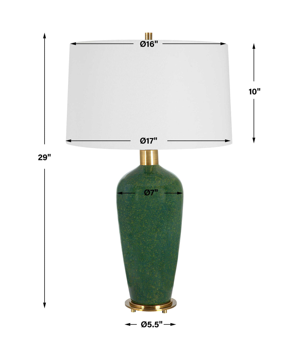Verdell Table Lamp - Green by Uttermost - View 8