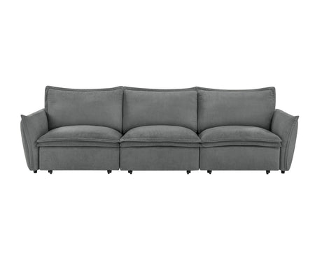 Eaden Gray Chenille Power Sofa w/Sleeper - sold by Home Elegance USA