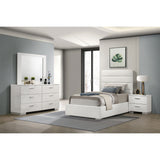 Dulcey White High Gloss 4-piece Twin Bedroom Set