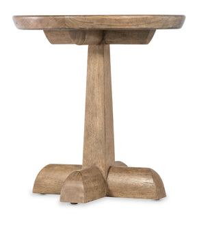 Vineyard Row Round Pedestal End Table - Light Brown by Hooker Furniture - View 1
