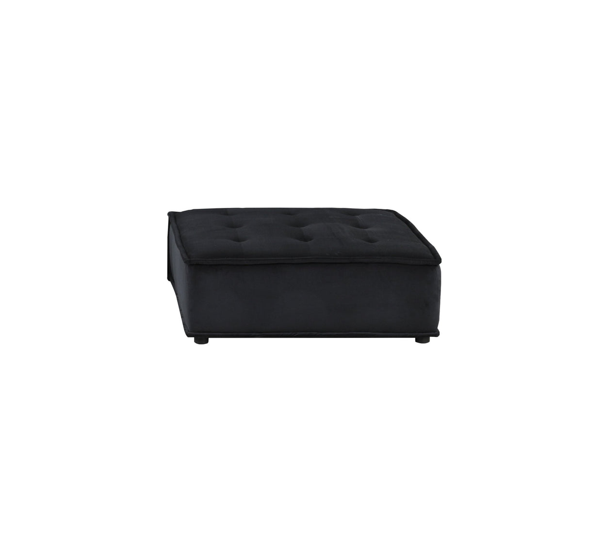 Anna Black Velvet 6 - Seater U - Shape Modular Sectional Sofa | Home Elegance USA