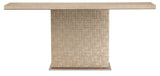 Geometry Console Table Polished Limestone - Beige / Gold by Hooker Furniture - View 2